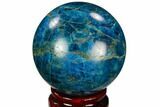 Bright Blue Apatite Sphere - Madagascar #121795-1
